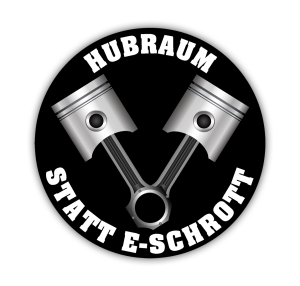 Aufkleber Hubraum statt Elektroschrott